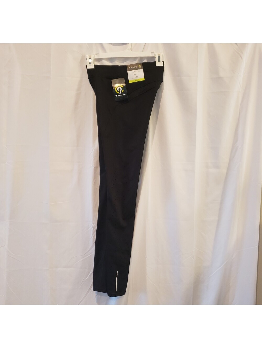 Champion C9 Running Duo Dry Leggings S Ebony Reflective NEW
